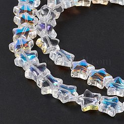 Transparent Electroplate Glass Beads Strands&nbsp;EGLA-E030-01J
