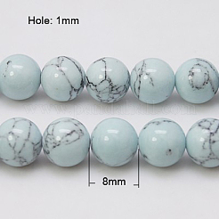 Synthetic Turquoise Beads Strands&nbsp;TURQ-H038-8mm-XXS20