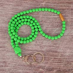 Silicone Beaded ID Card Neck Straps&nbsp;NJEW-SW00025-10