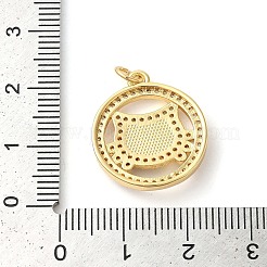 Rack Plating Brass Cubic Zirconia Pendants&nbsp;KK-K385-082G-01