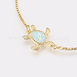 Adjustable Brass Bolo Bracelets&nbsp;BJEW-L618-02G