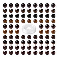 100Pcs 8mm Natural Tiger Eye Round Beads&nbsp;DIY-LS0002-38