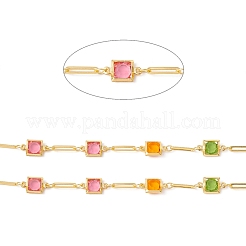 Handmade Brass Oval & Square Link Chain&nbsp;CHC-E025-42G