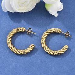 304 Stainless Steel Half Hoop Earrings&nbsp;X-EJEW-F257-10G