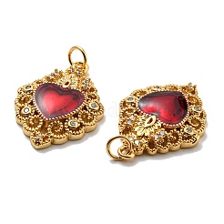 Rack Plating Brass Grade AAA Cubic Zirconia Pendants&nbsp;KK-D026-27G