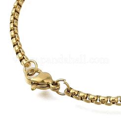 Constellation 201 Stainless Steel Box Chain Sun Pendant Necklaces&nbsp;NJEW-S003-01G