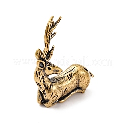 Brass Christmas Elk Display Decoration&nbsp;KK-D370-06AG