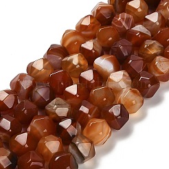 Dyed Natural Banded Agate Beads Strands&nbsp;G-G203-08C