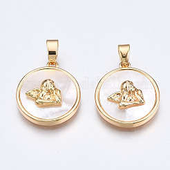 Natural Sea Shell Pendants&nbsp;KK-Q277-013-NF