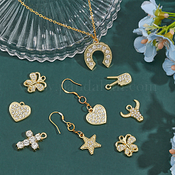 48Pcs 12 Styles Rack Plating Alloy Pendants&nbsp;FIND-CA0007-29