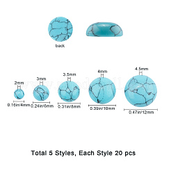 Synthetic Turquoise Cabochons&nbsp;TURQ-SC0001-03