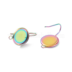 Ion Plating(IP)  Rainbow Color 304 Stainless Steel Dangle Earrings&nbsp;STAS-E474-02A-M