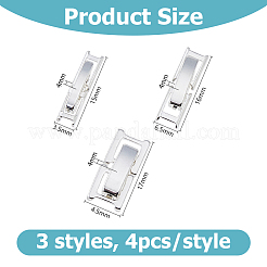 12Pcs 3 Styles Eco-Friendly Brass Watch Band Clasps&nbsp;KK-DC0004-67