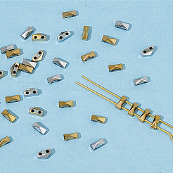 2 Strands 2 Colors Electroplated Synthetic Non-magnetic Hematite Beads Strands&nbsp;G-NB0005-39