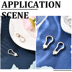 2Pcs 925 Sterling Silver Spring Gate Rings&nbsp;STER-BBC0008-73