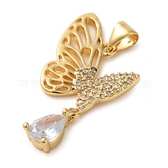 Brass Micro Pave Cubic Pendants&nbsp;KK-M099-08G