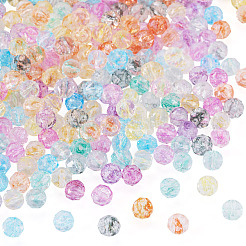 240Pcs 8 Colors Crackle Transparent Glass Beads&nbsp;GLAA-TA0004-19