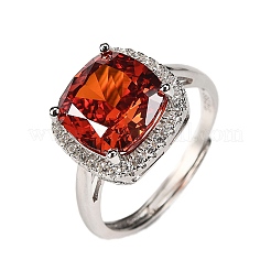 925 Sterling Silver Pave Cubic Zirconia Finger Rings&nbsp;RJEW-C138-01A-01