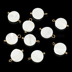10Pcs Natural Shell Disc Pendants&nbsp;STAS-TA0006-28