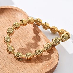 304 Stainless Steel Stretch Bangles for Women&nbsp;LS-BJEW-P315-02H-G