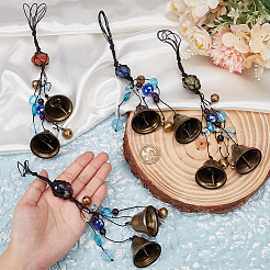 4Pcs 4 Styles Iron Bell Pendant Decoraions&nbsp;HJEW-OC00005