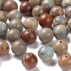 100Pcs 8mm Natural Aqua Terra Jasper Beads&nbsp;DIY-LS0002-35