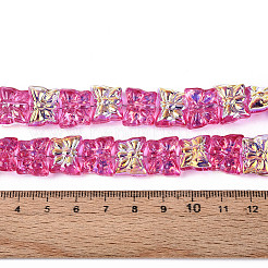 Baking Paint Electroplate Transparent Glass Beads Strands&nbsp;EGLA-N020-05B