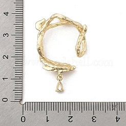 Brass Micro Pave Clear Cubic Zirconia Bead Frame&nbsp;KK-K371-49G