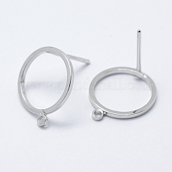 Brass Stud Earring Findings&nbsp;KK-F728-30P-NF