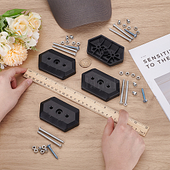 4 Sets ABS Plastic Wall Mount Hangers&nbsp;DIY-FG0007-52