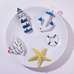 Hanging Resin Pendant Decorations&nbsp;AJEW-PH0017-31-WH