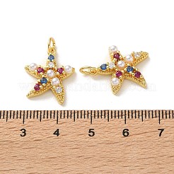 Brass Micro Pave Cubic Zirconia Charms&nbsp;KK-P351-04B-G