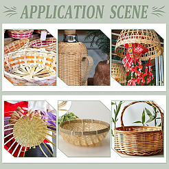 Flat Natural Bamboo Wicker Strips&nbsp;DIY-WH0591-586