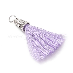 5Pcs 5 Colors Handmade Polycotton(Polyester Cotton) Tassel Pendants&nbsp;PALLOY-JF04470