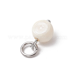 10Pcs 2 Colors Natural Cultured Freshwater Pearl Potato Charms&nbsp;PALLOY-JF03920
