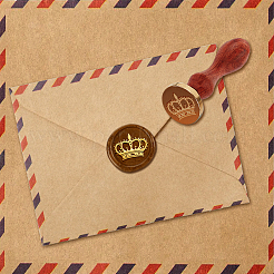 Retro Golden Tone Brass Sealing Wax Stamp Head&nbsp;AJEW-WH0208-820
