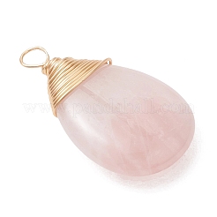 Natural Rose Quartz Pendants&nbsp;PALLOY-JF05086-01