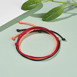 Simple Nylon Cord Bracelets Set&nbsp;BJEW-JB07376-02