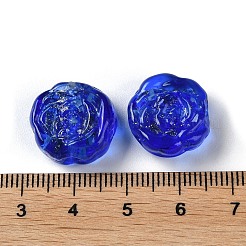 Handmade Gold Sand Lampwork Beads Strand&nbsp;LAMP-Z007-06F