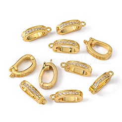 Brass Micro Pave Cubic Zirconia Enhancer Shortener Pendant Bails&nbsp;ZIRC-P007-03G-NR