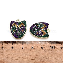 Carnival/Mardi Gras Theme Alloy Enamel & Glitter Powder Pendants&nbsp;ENAM-T020-53E-RS