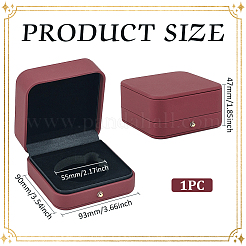Imitation Leather Storage Box with Velvet Inside&nbsp;CON-WH0095-77B-01