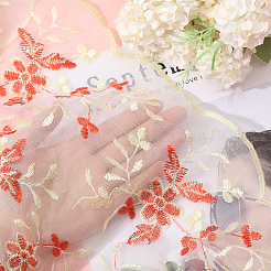 Flower Pattern Polyester Embroidery Lace Fabric&nbsp;DIY-WH0888-199B