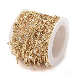 Handmade Brass Curved Bar Link Chains&nbsp;KK-F871-61G