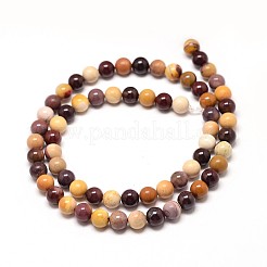 Natural Mookaite Round Bead Strands&nbsp;G-P072-34-8mm