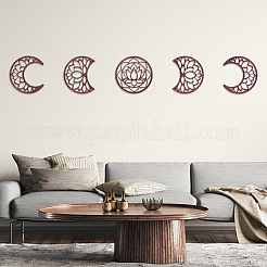 Hollow Wood Wall Hanging Ornaments&nbsp;AJEW-WH0323-36A-01