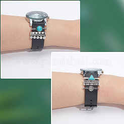 8Pcs 8 Style Half Round & Triangle Synthetic Turquoise Watch Band Charms Set&nbsp;MOBA-PH0001-12