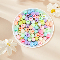 300Pcs Opaque Acrylic European Beads&nbsp;MACR-PA0001-65