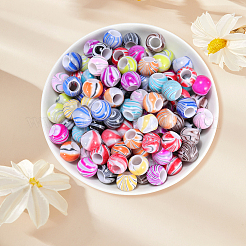 300Pcs Opaque Acrylic European Beads&nbsp;MACR-PA0001-66