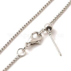 1.5mm Rack Plating Brass Box Chain Adjustable Slider Necklaces for Women Men&nbsp;MAK-L044-35P